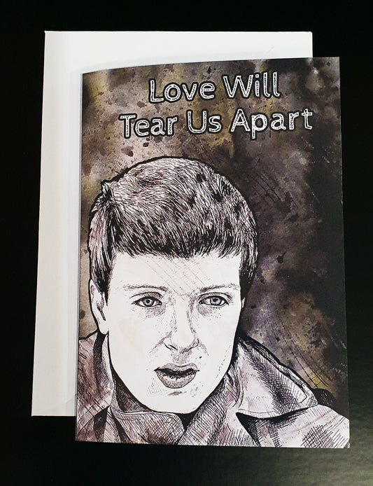 Ian Curtis of Joy Division Love Card | Joy Division Gift | Greeting Card | 'Love Will Tear Us Apart' | Cards | Post Punk | Birthday Card
