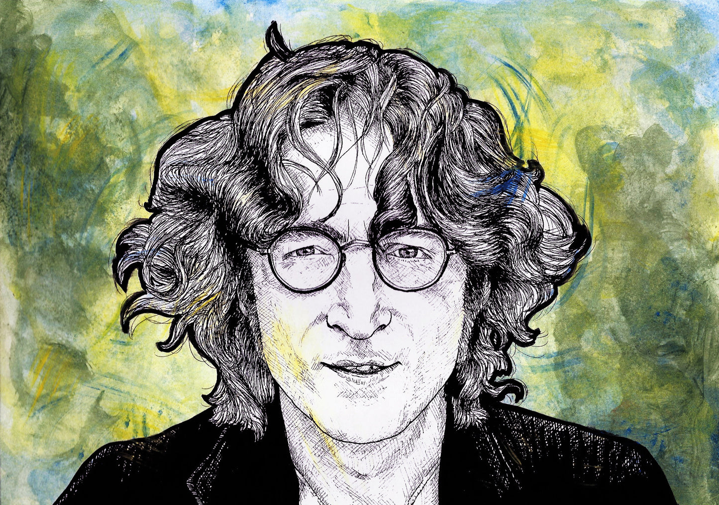 John Lennon print - unframed | The Beatles | Music Icon | Hippie | Peace | Art Print | Wall Art | Wall Decor | Lennon Gift | Poster Postcard