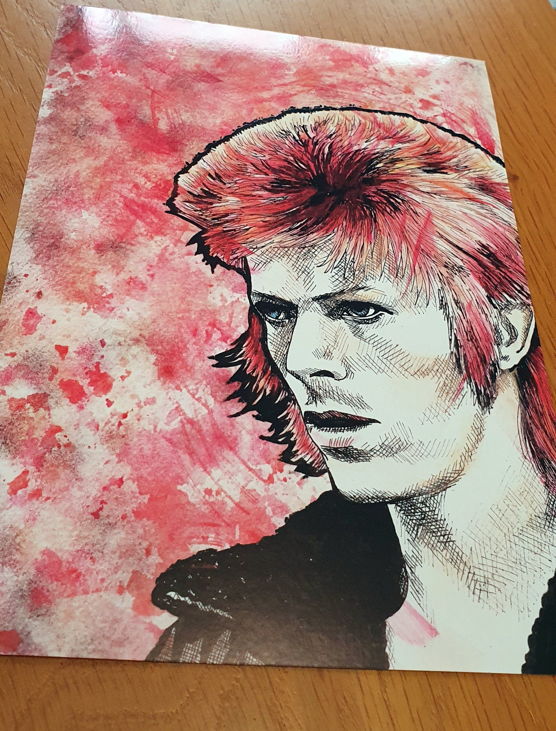 David Bowie print, Glam rock wall decor, Bowie poster, Ziggy Stardust poster print, Bowie art print, David Bowie wall art, Bowie pop art