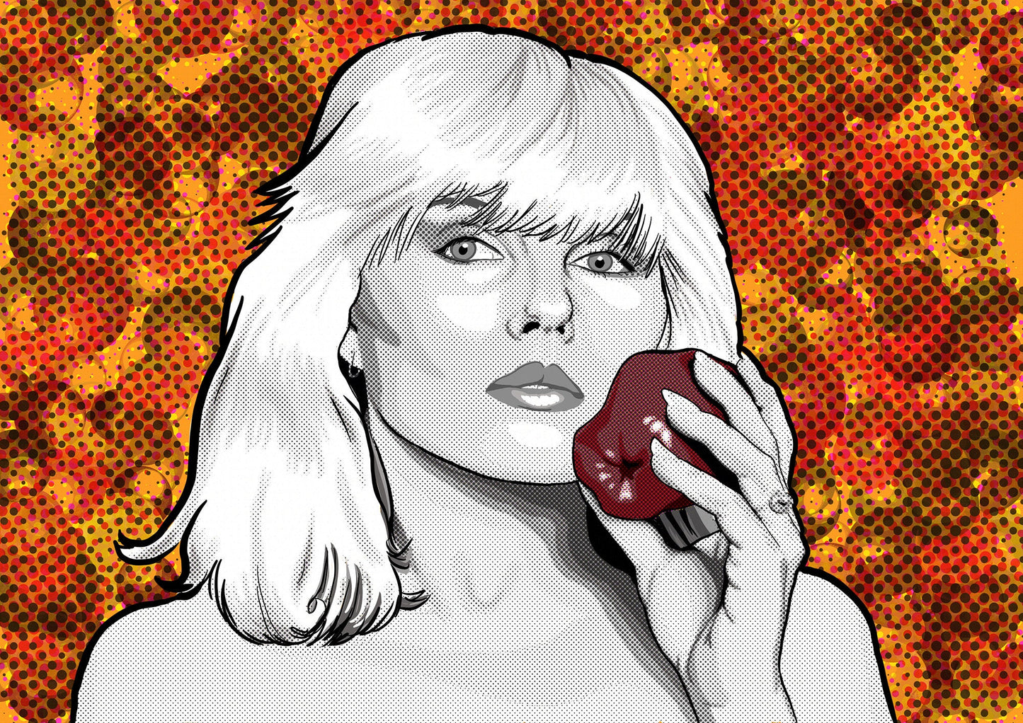 Debbie Harry Blondie retro art print unframed, female rock icon poster, Blondie poster, Punk music wall art, Blondie pop art, new wave art