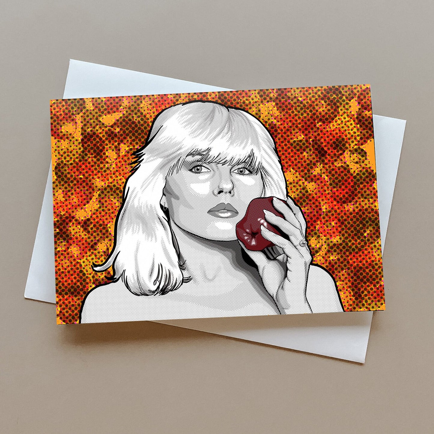 Debbie Harry of Blondie greeting card, Birthday Card, Blondie Retro Card, Debbie Harry Gift, New Wave card, Punk rock card, Pop art card