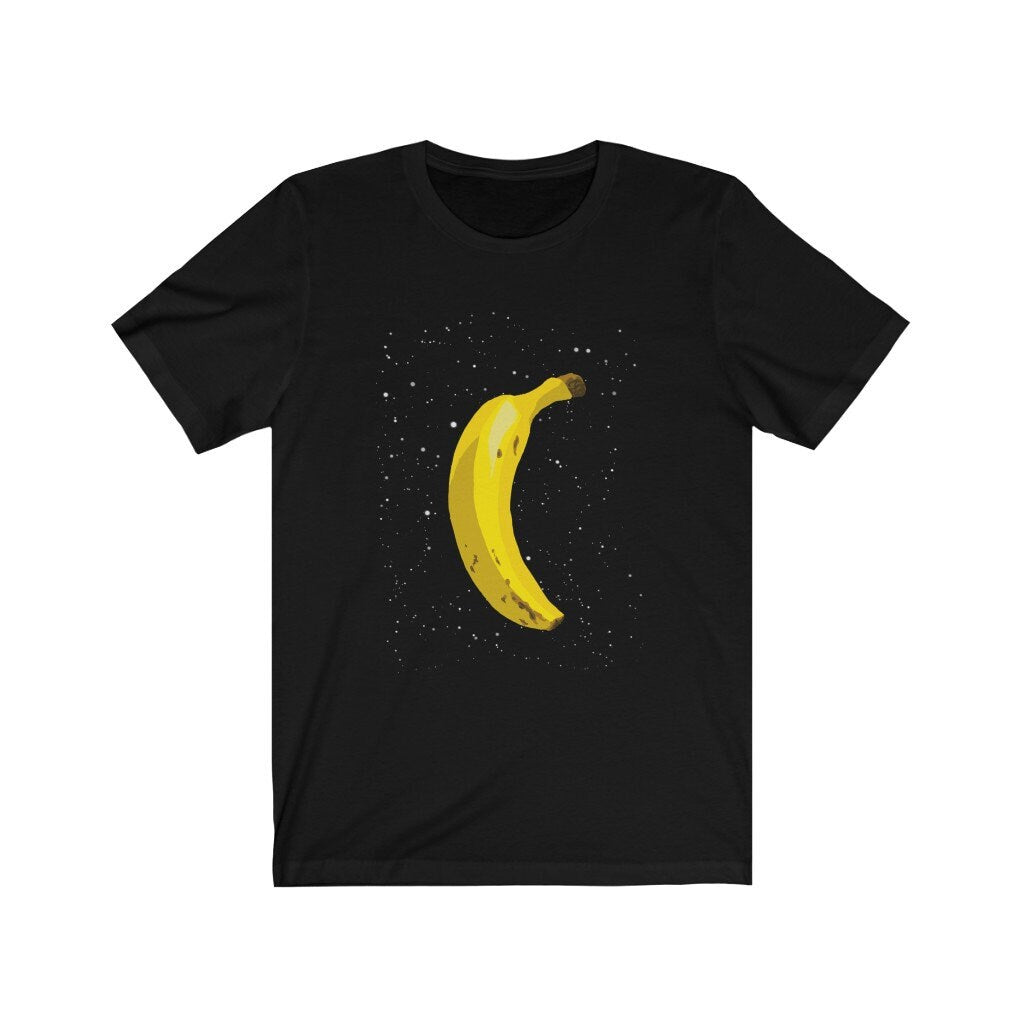 Banana in outer space T-Shirt, funny gift, outer space t-shirt, UFO t-shirt, banana tshirt, sci fi t-shirt, gift for sci fi fans, weird gift