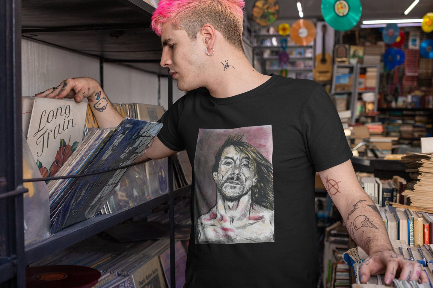 Iggy Pop T-Shirt, The Stooges merch, Punk rock t-shirt, Rock music clothing, Men's punk rock shirt, Women's Iggy Pop shirt, gift for punks