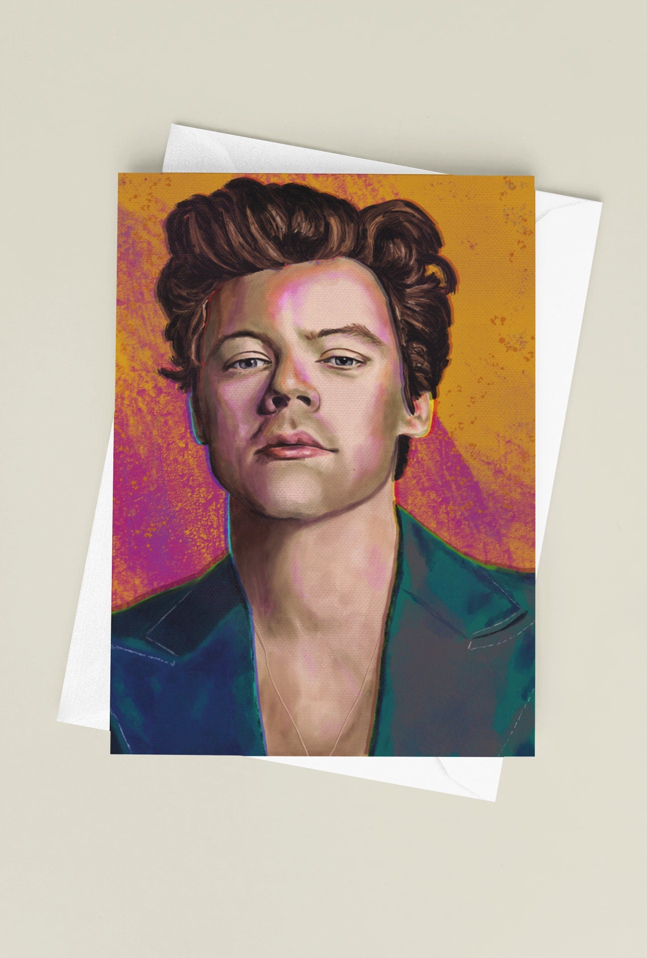 Harry Styles greeting card, One Direction card, Harry Styles fan gift, Harry Styles birthday card, personalised card, Harry Styles pop art