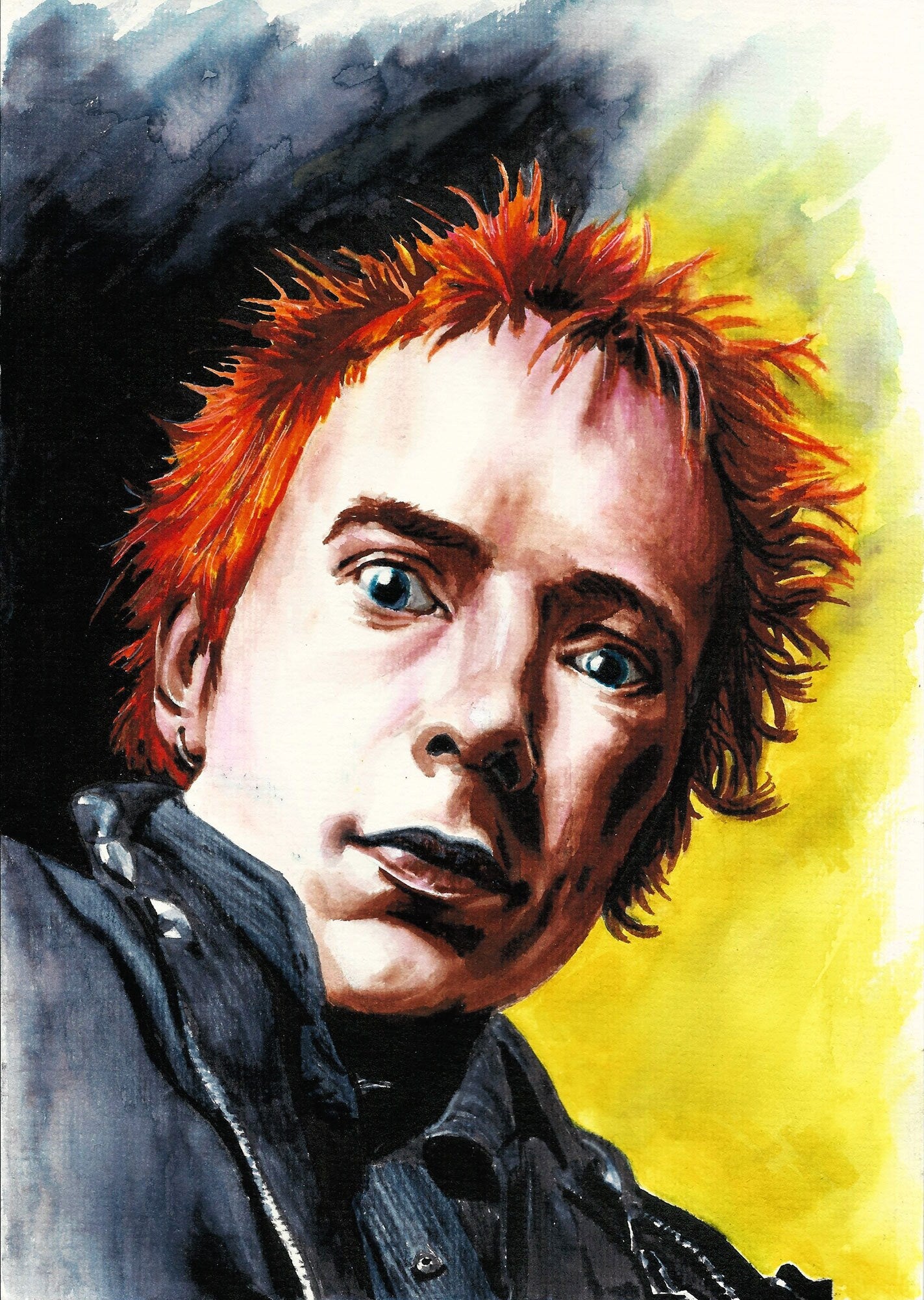 Johnny Rotten greeting card, Sex Pistols card, punk rock birthday card, Gift for punk fan, personalised card, John Lydon, Public Image Ltd