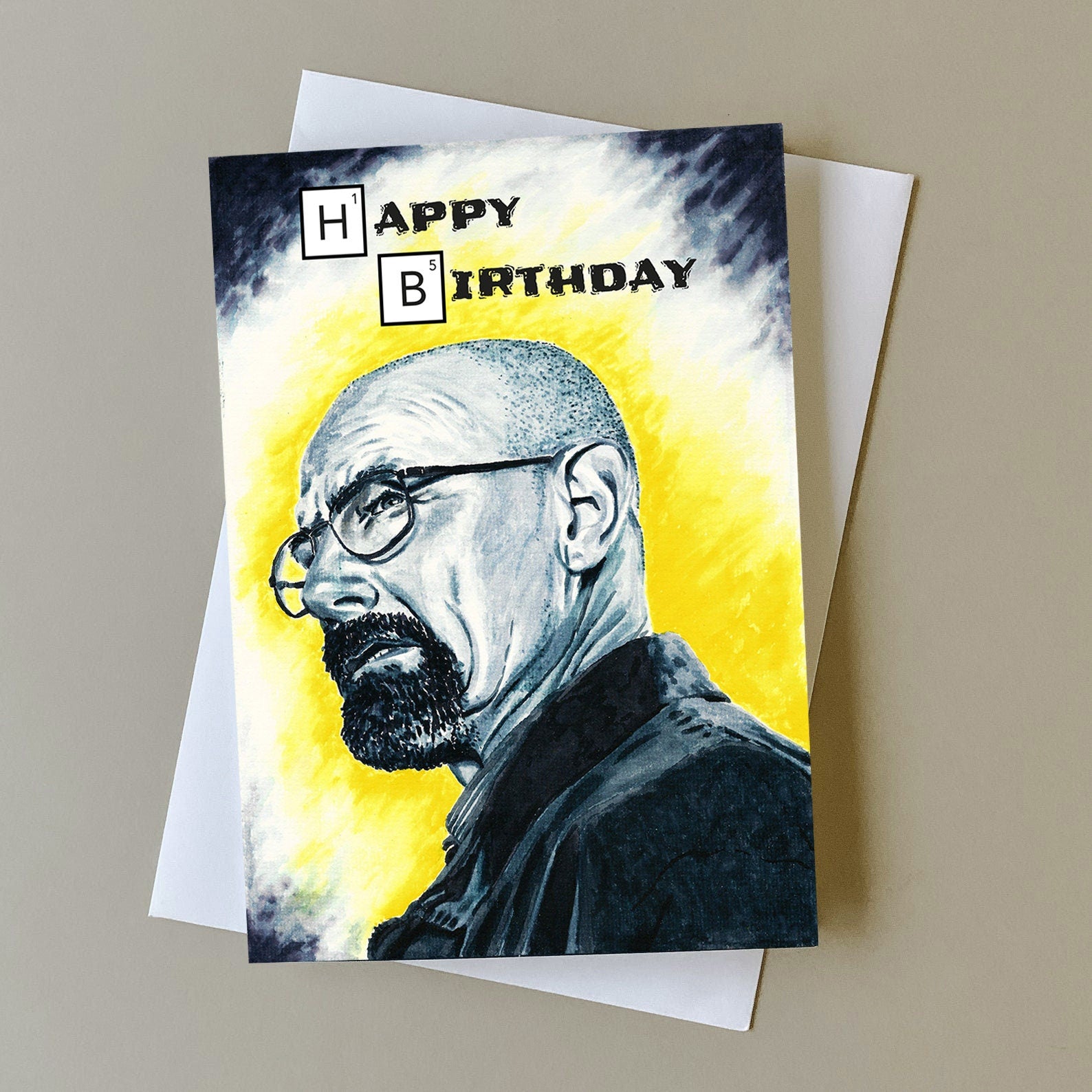 Breaking Bad birthday card, Walter White birthday card, Breaking Bad TV Series gift, card for Breaking Bad fan, Bryan Cranston birthday card