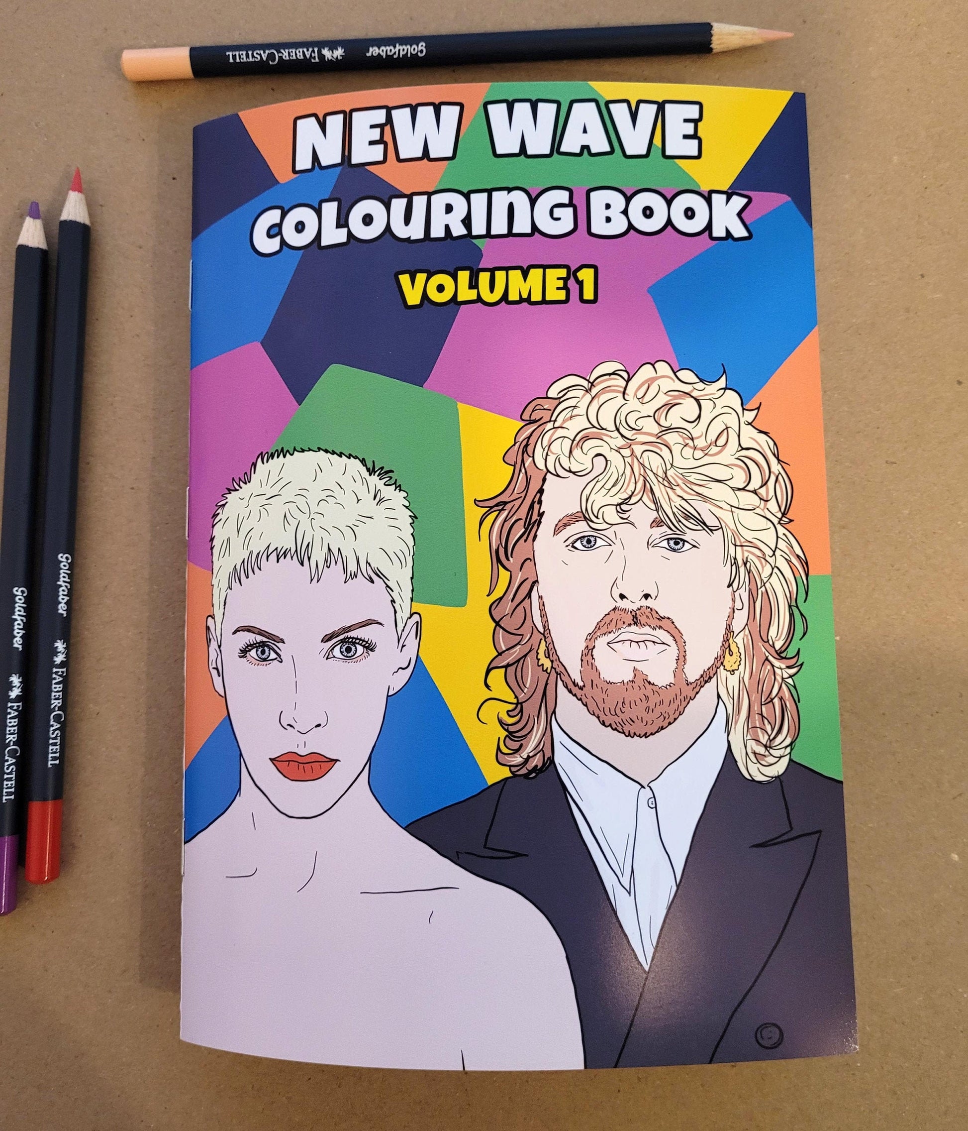 New Wave Colouring Book, adult colouring book, gift for new wave music fan, activity book, birthday gift, 80s music colouring book