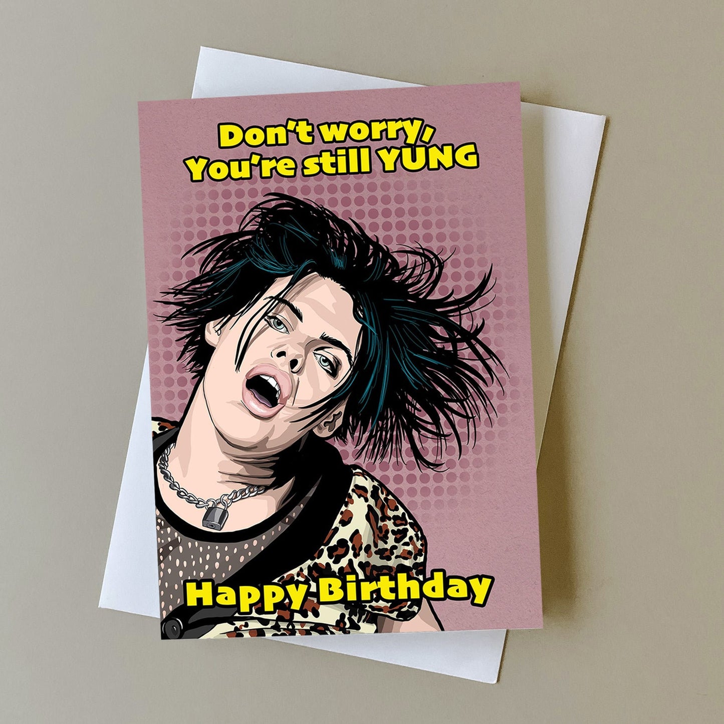 Yungblud birthday card, gift for Yungblud fan, greeting card for music fans, music birthday gift, personalised card, Yungblud birthday gift