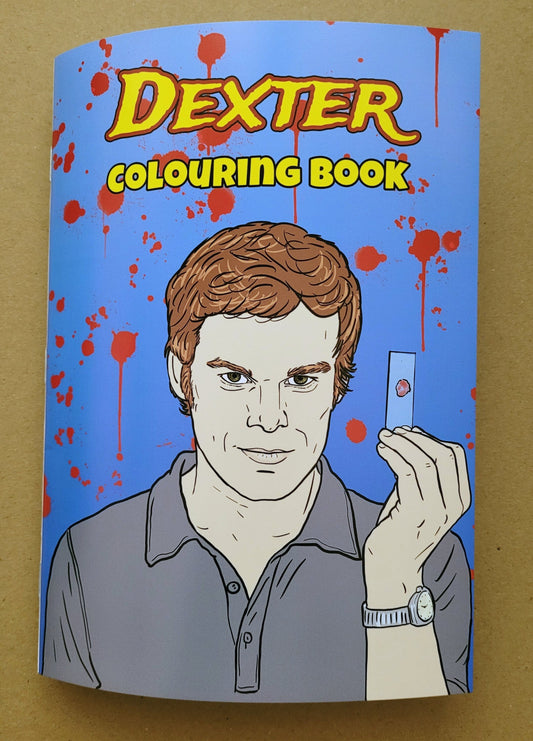 Dexter Colouring Book, adult colouring book, gift for Dexter series fan, activity book, birthday gift, Christmas gift, Dexter Morgan