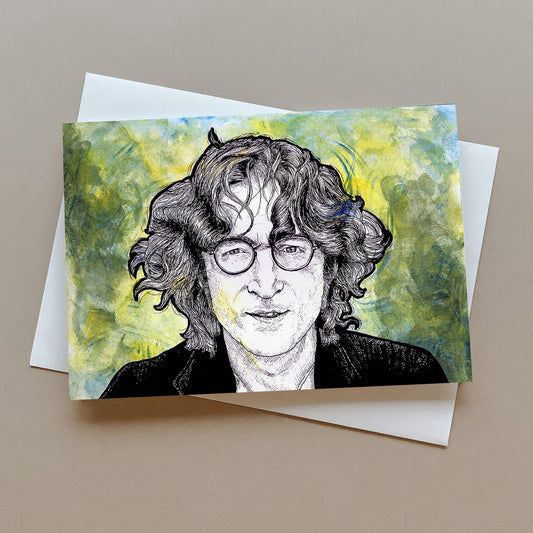 John Lennon greeting card, The Beatles, Birthday card, music card, personalised card, John Lennon gift