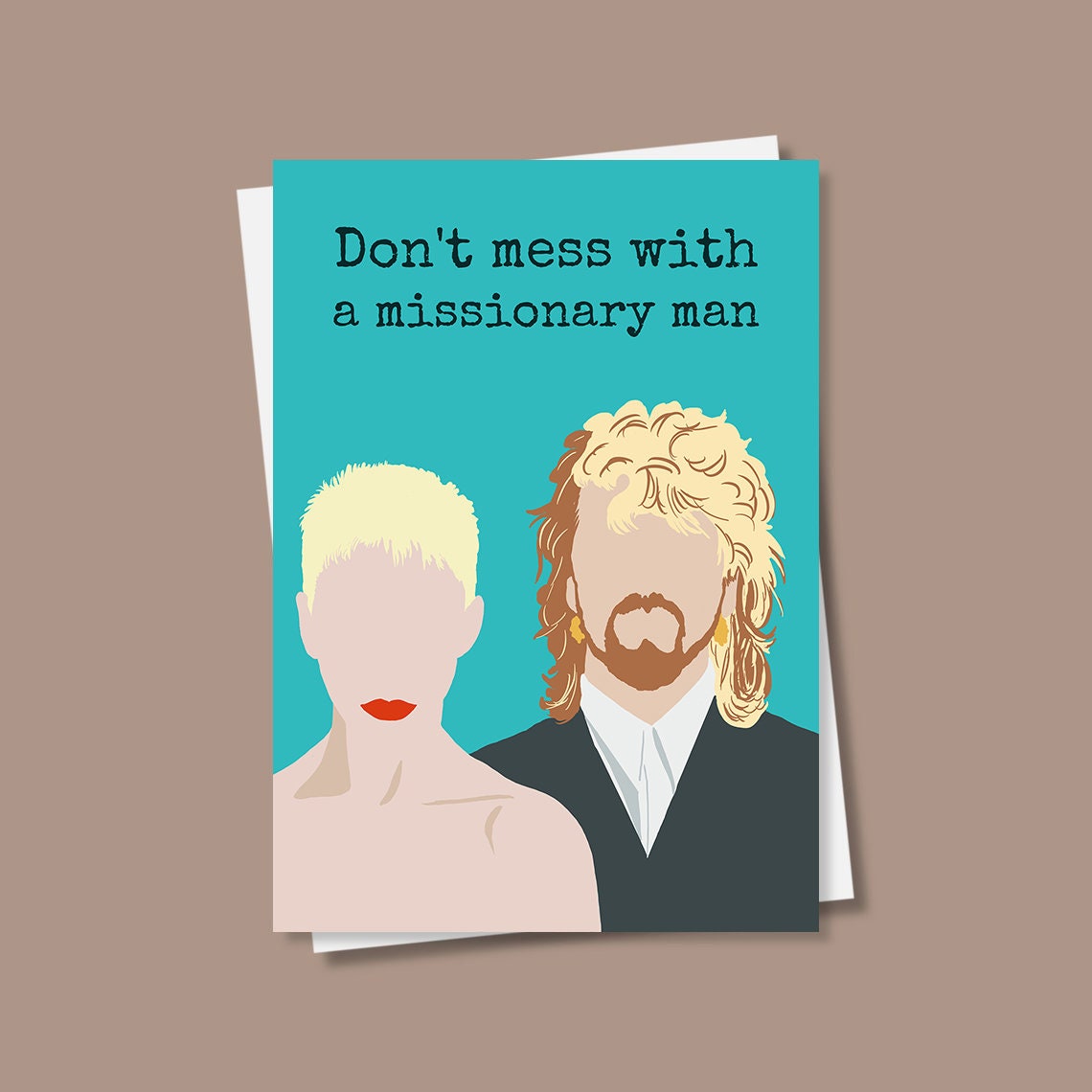 Eurythmics inspired postcards, set of 4, new wave card, 80s music, gift for new wave music fan, music postcard, Missionary Man, Annie Lennox