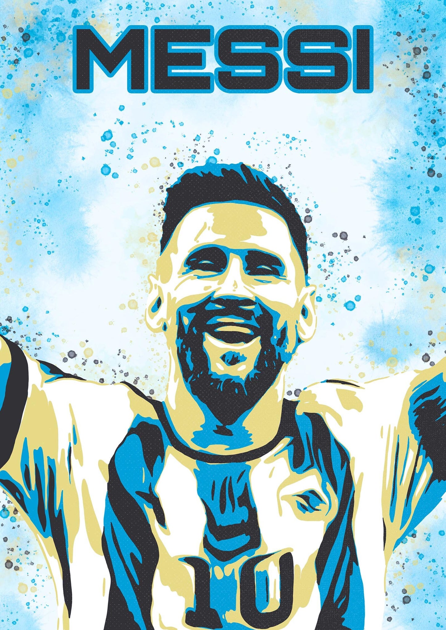 Lionel Messi Qatar World Cup 2022 poster, Argentina Messi print, Football poster, Football art, pop art sport poster
