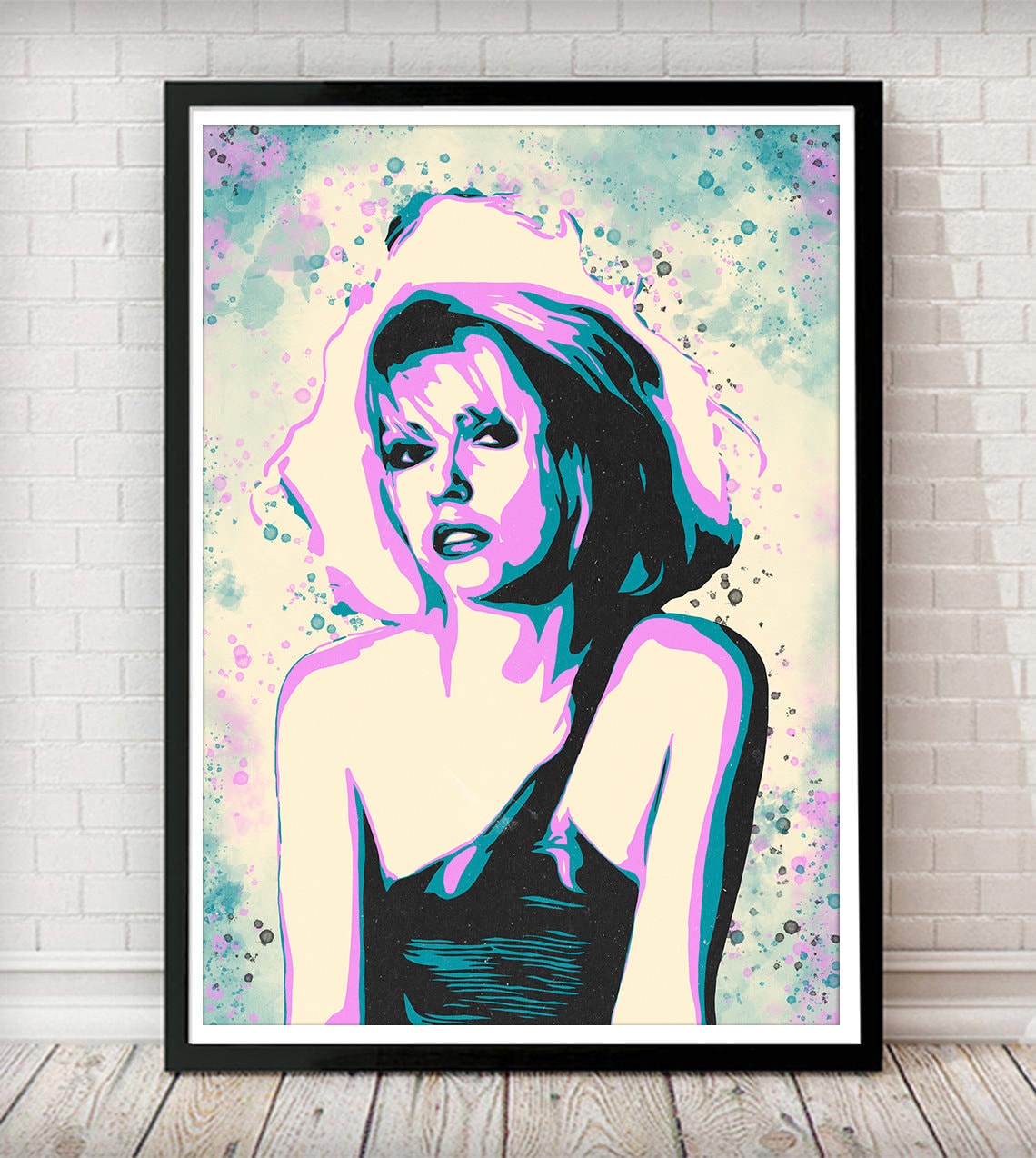 Debbie Harry retro pop art poster, unframed, Blondie Poster, Blondie Wall Art, Debbie Harry art print, New wave poster, music art print