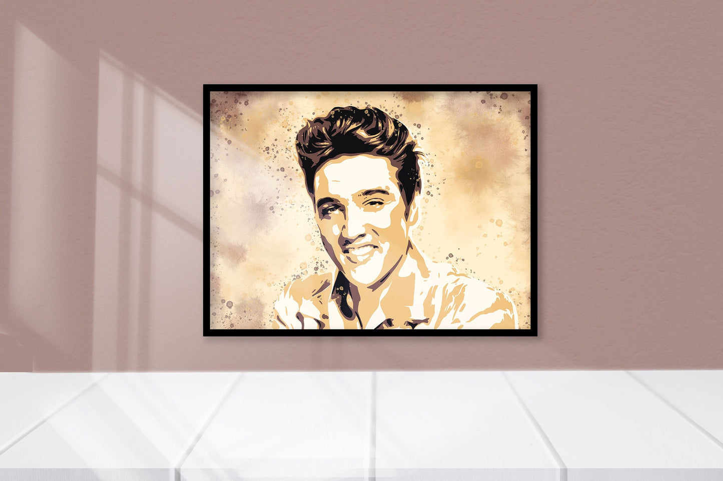 Elvis Presley art print poster, unframed, Elvis Poster, Rock and roll Wall Art, gift for Elvis fans, King of rock & roll, pop art