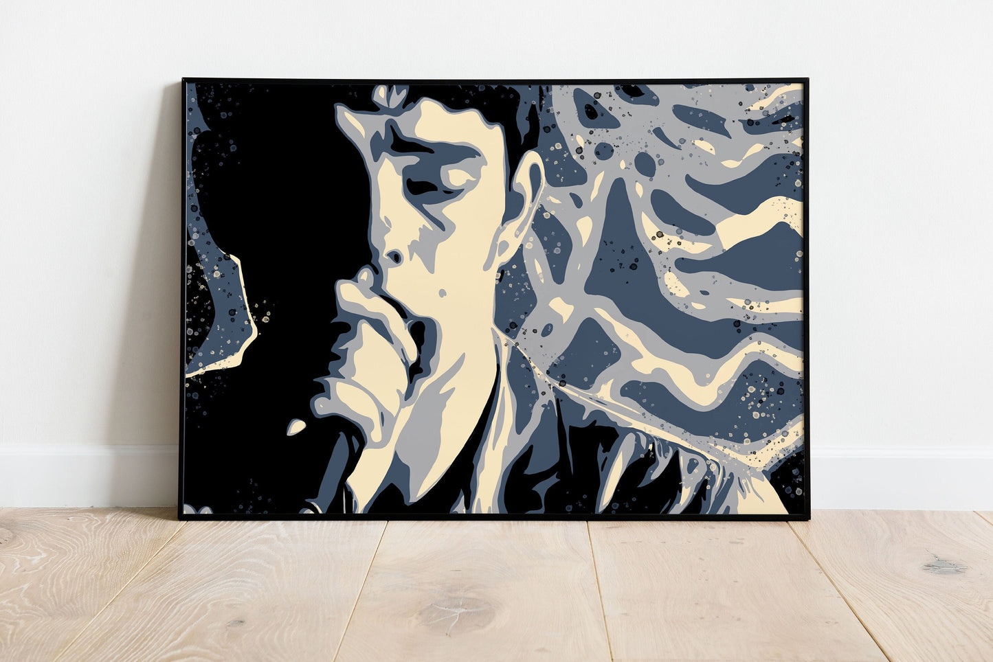 Ian Curtis art print unframed, Joy Division Poster, post punk Wall Art, Joy Division fan gift, Line art, pop art