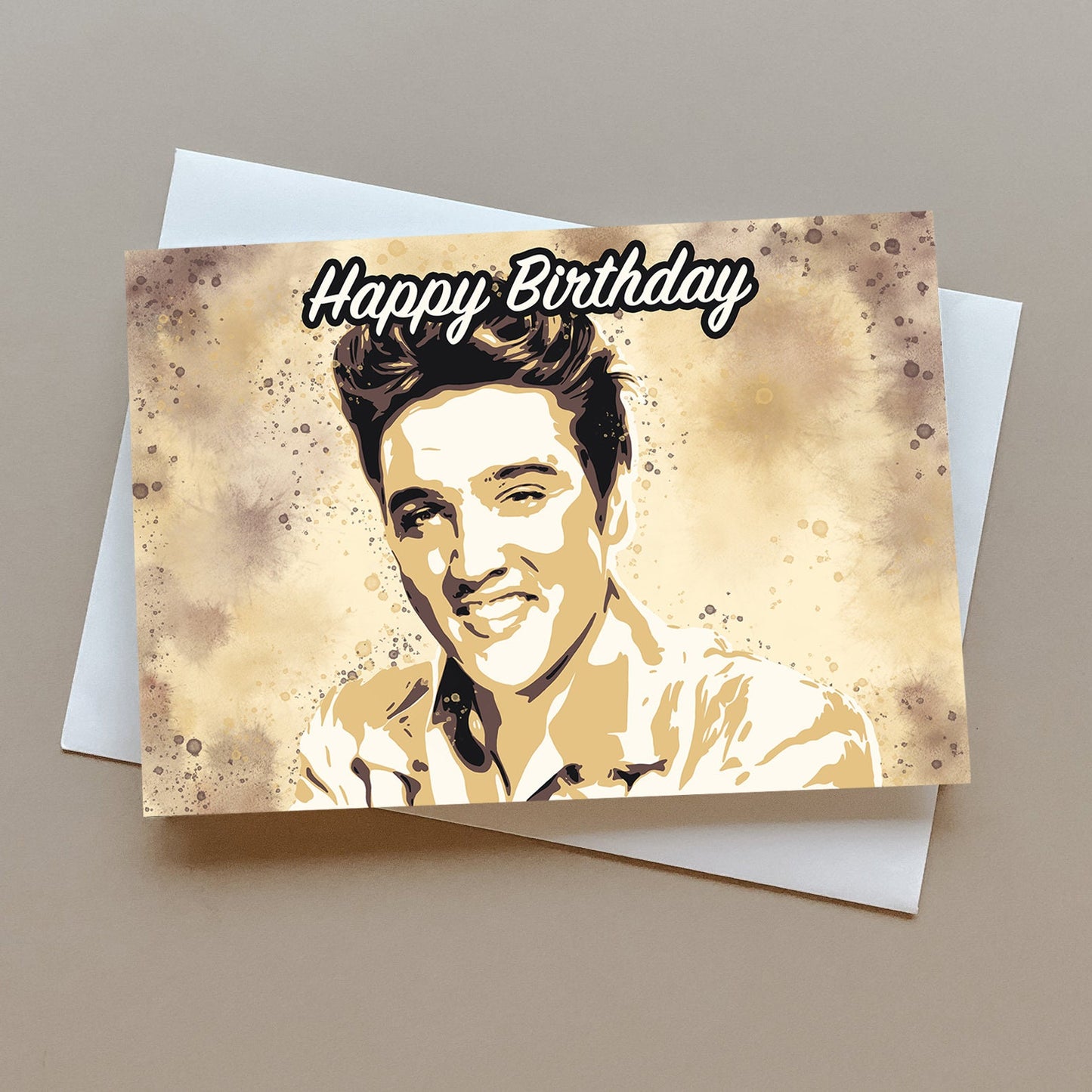 Elvis Presley Birthday card, greetings card, Elvis card, gift for Elvis fan, The King, pop art music card